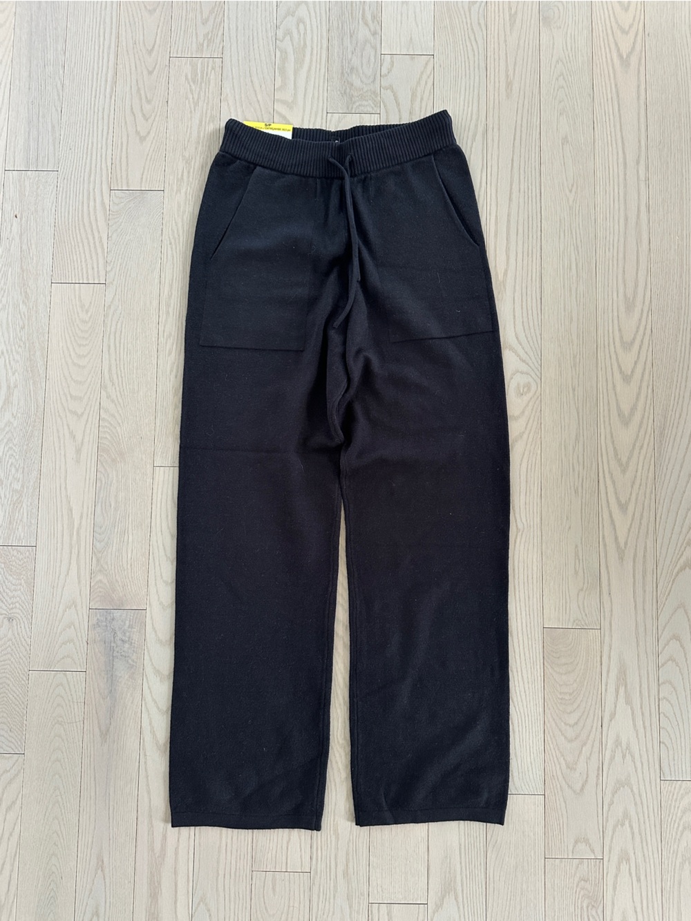 🆕🌷LAZYPANTS Women’s Small Black Knit Drawstring Pants Wide Leg